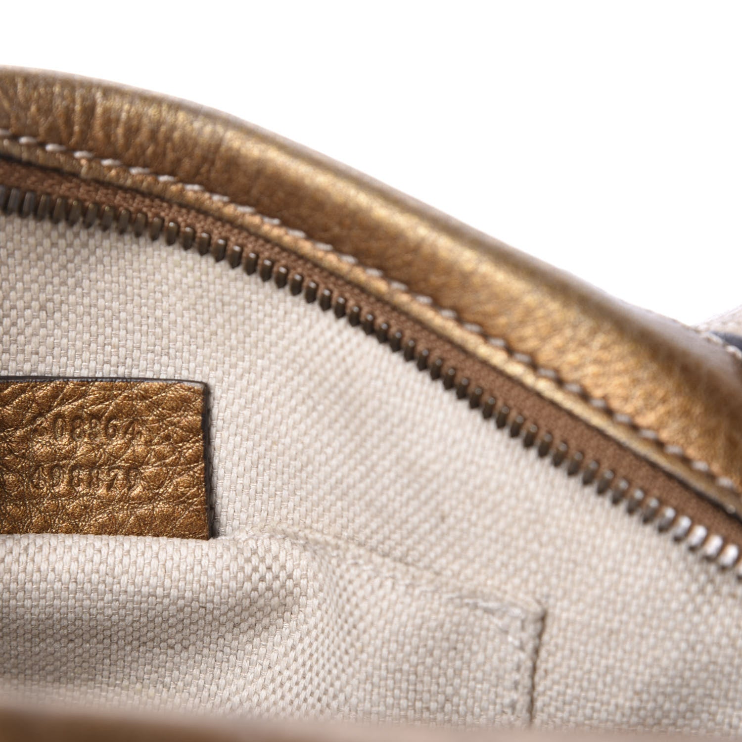 Gucci Metallic Pebbled Calfskin Small Soho Disco Bag Gold Ombre 9 of 10