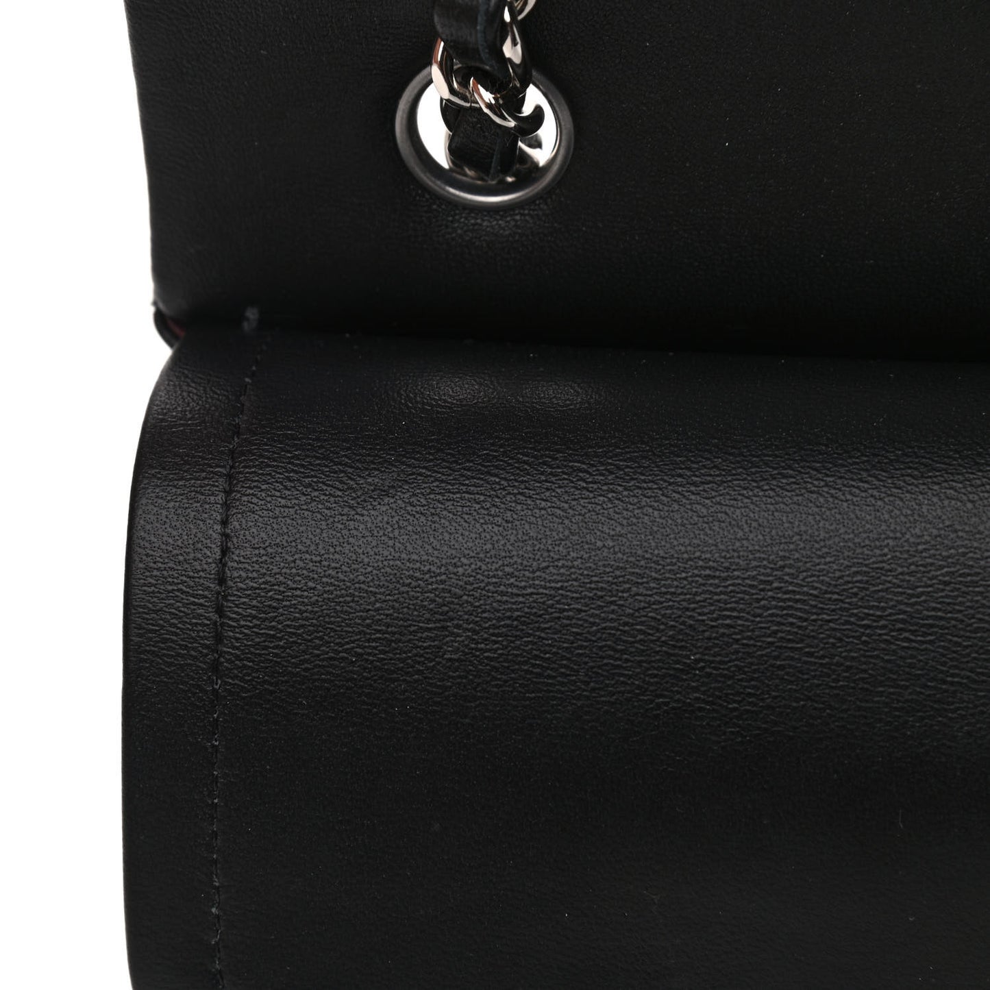 Lambskin Quilted Small Double Flap Black
