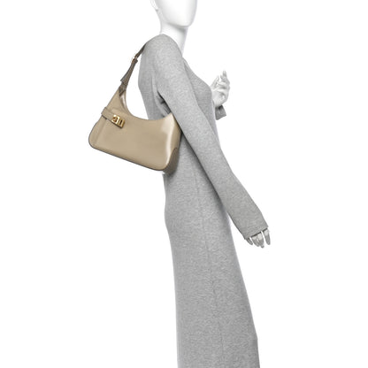 Salvatore Ferragamo Brushed Calfskin Gancini Hobo Beige 2 of 10