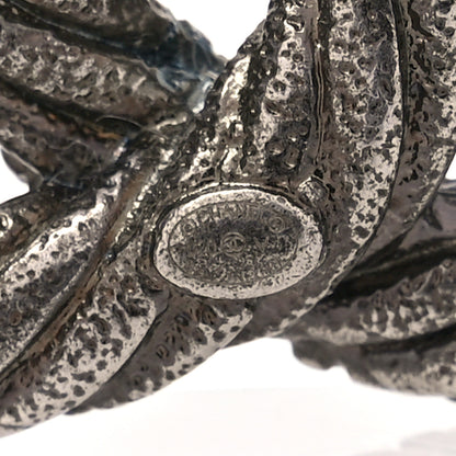 Chanel Ruthenium Twisted CC Brooch Silver 3 of 4