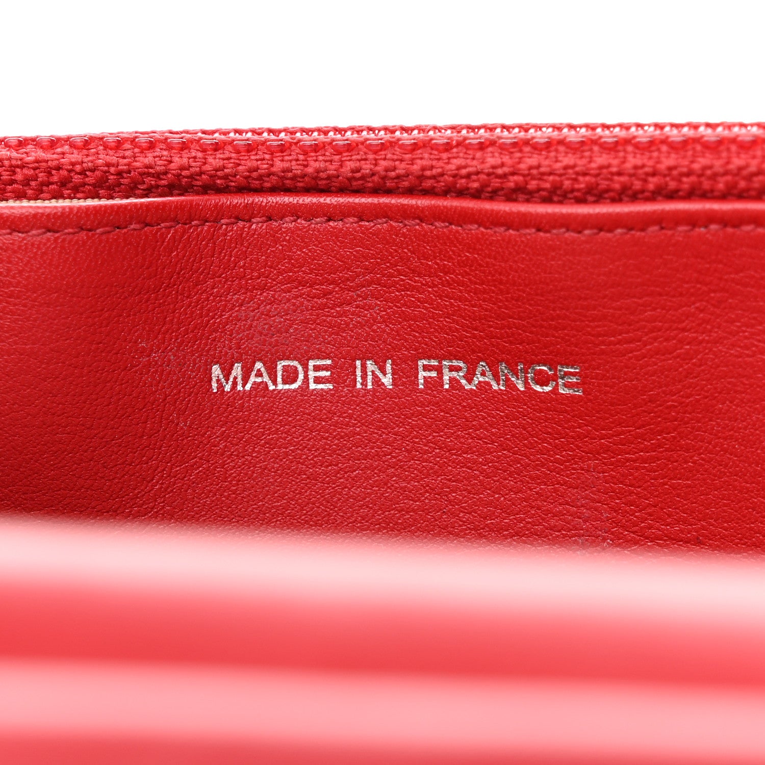 Chanel Caviar Sevruga Wallet on Chain WOC Red 7 of 15