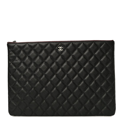 Chanel Caviar Quilted Large Cosmetic Case Black 1 of 11