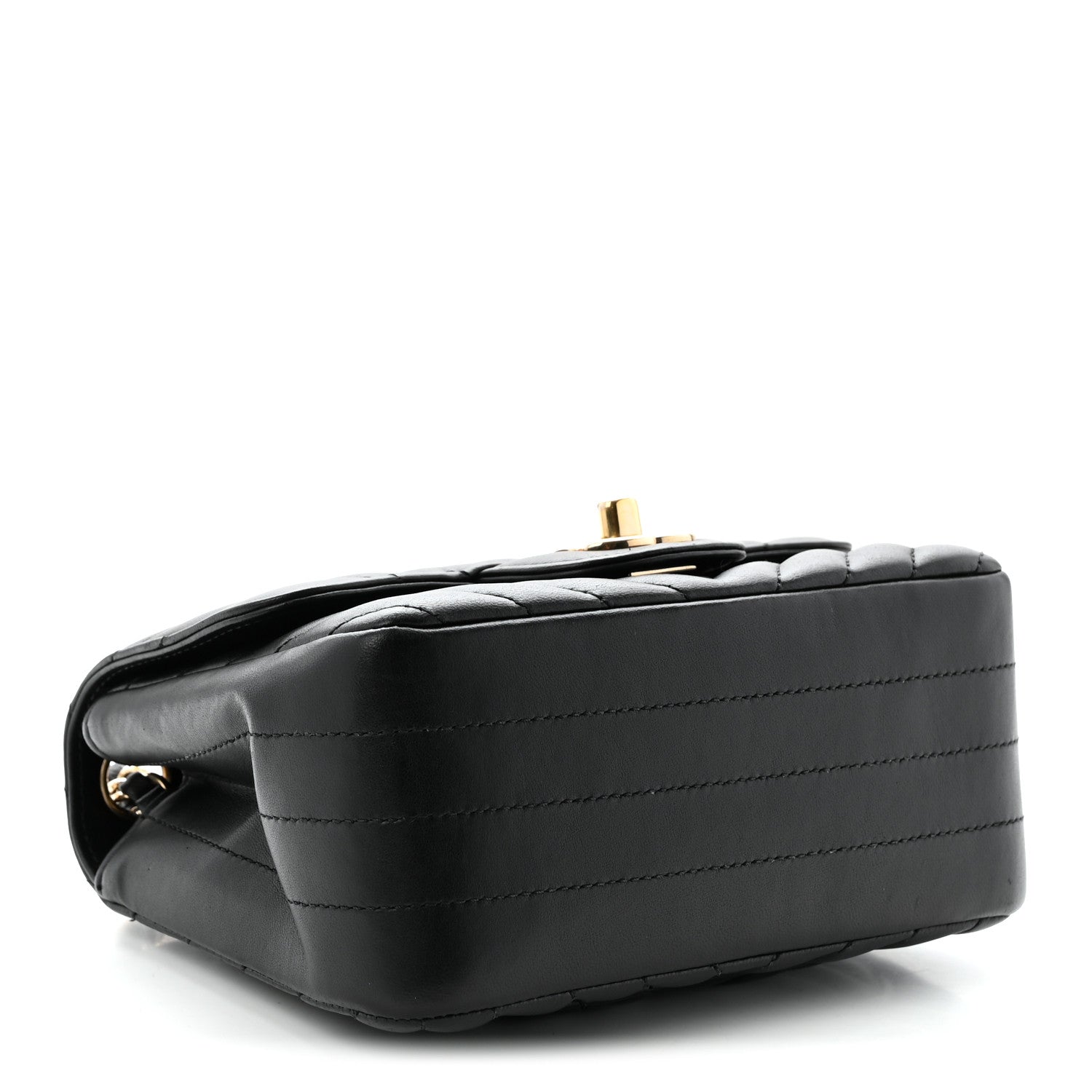 Chanel Lambskin Chevron Quilted Mini Square Flap Black 4 of 10