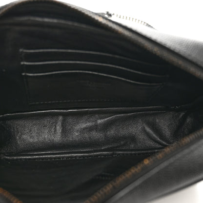 Saint Laurent Grain De Poudre Matelasse Monochrome Monogram Mini Lou Camera Bag Black 6 of 9