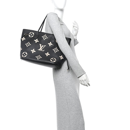 Louis Vuitton Empreinte Monogram Giant Neverfull MM Black Beige 4 of 40