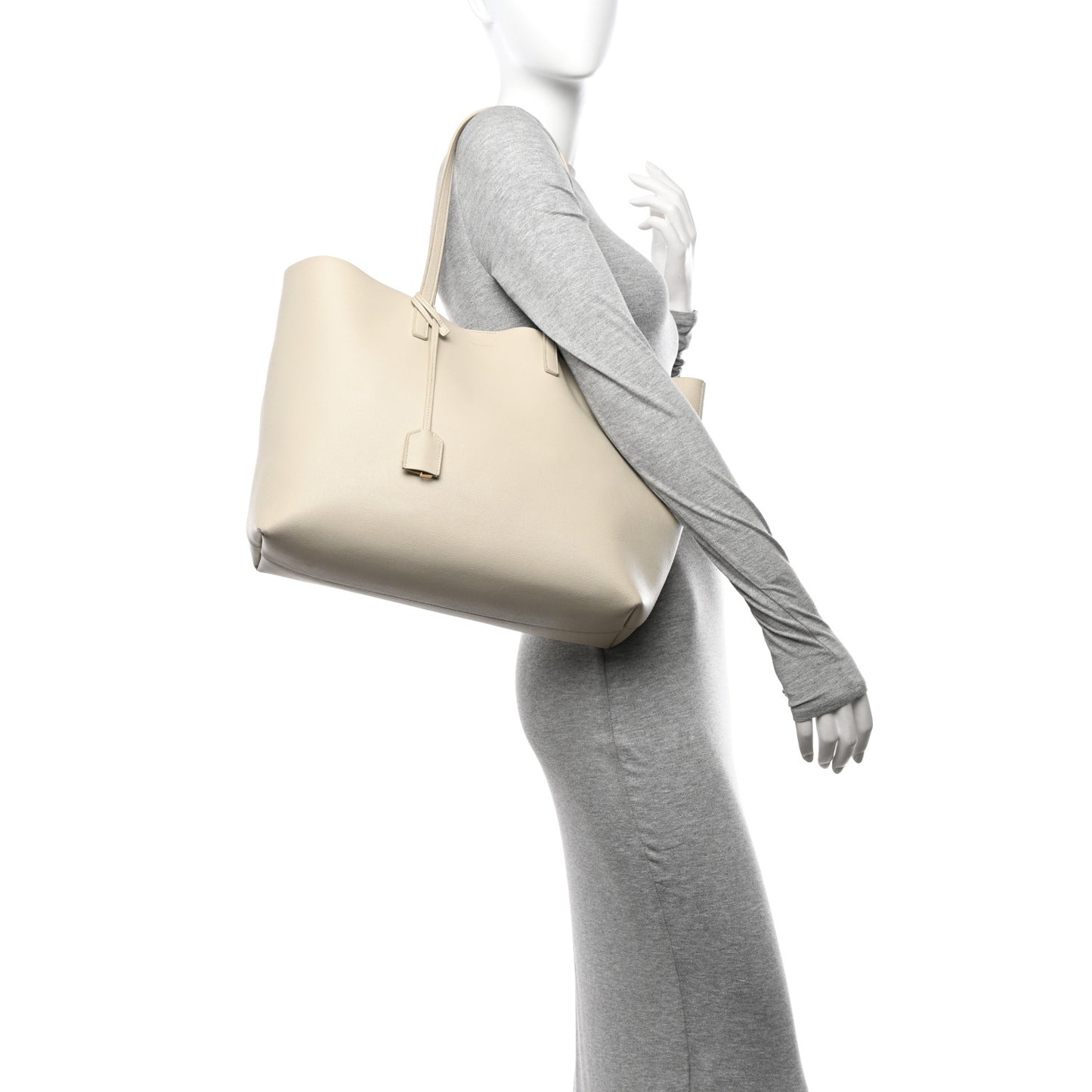 Calfskin Large Shopping Tote Porcellana