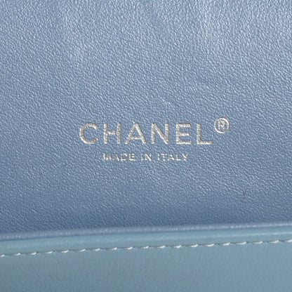 Chanel Patent Maxi Double Flap Light Blue 6 of 8
