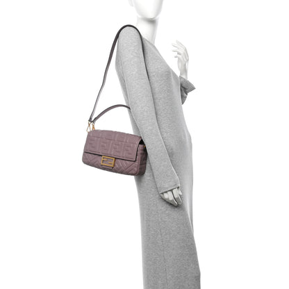 Fendi Nappa FF 1974 Embossed Baguette Dusty Mauve 2 of 10
