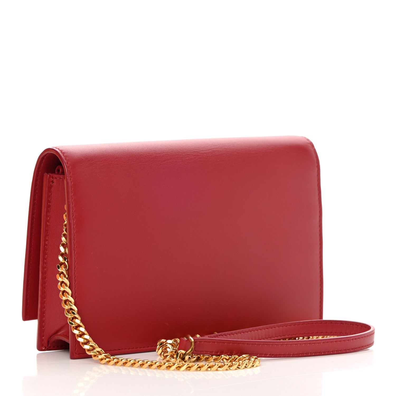 Saint Laurent Smooth Calfskin Classic Monogram Kate Tassel Chain Wallet New Lipstick 3 of 20