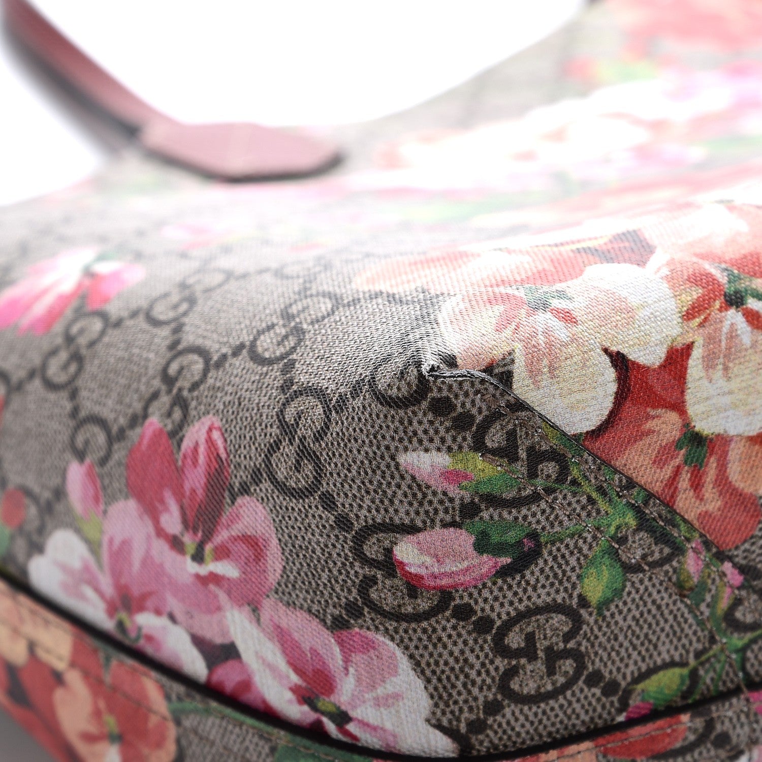 Gucci GG Supreme Monogram Blooms Medium Reversible Tote Beige Multicolor Dry Rose 9 of 11