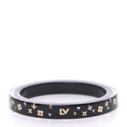 Louis Vuitton Resin Swarovski Inclusion Art Deco TPM Bracelet S Black 3 of 4