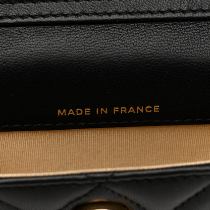 Chanel Lambskin Quilted Pearl Crush Clutch With Chain Black 6 of 11