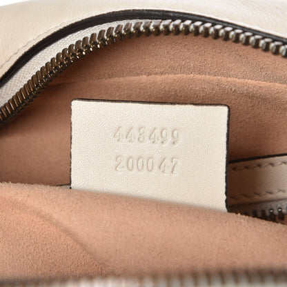 Gucci Calfskin Matelasse Medium GG Marmont Chain Shoulder Bag Mystic White 7 of 11