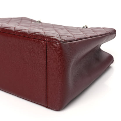 Chanel Caviar Quilted Grand Shopping Tote GST Dark Burgundy 10 of 10