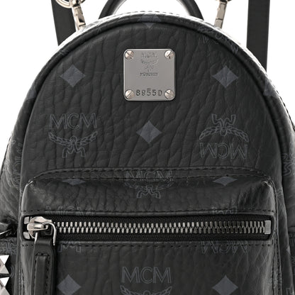 MCM Visetos Side Stud X-Mini Stark Bebe Boo Backpack Black 7 of 9