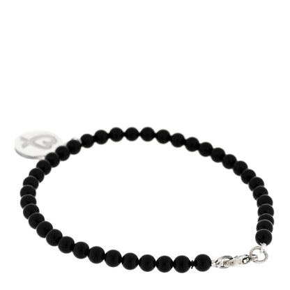 Tiffany Sterling Silver Black Onyx Bead Paloma Picasso Loving Heart Bracelet 2 of 3
