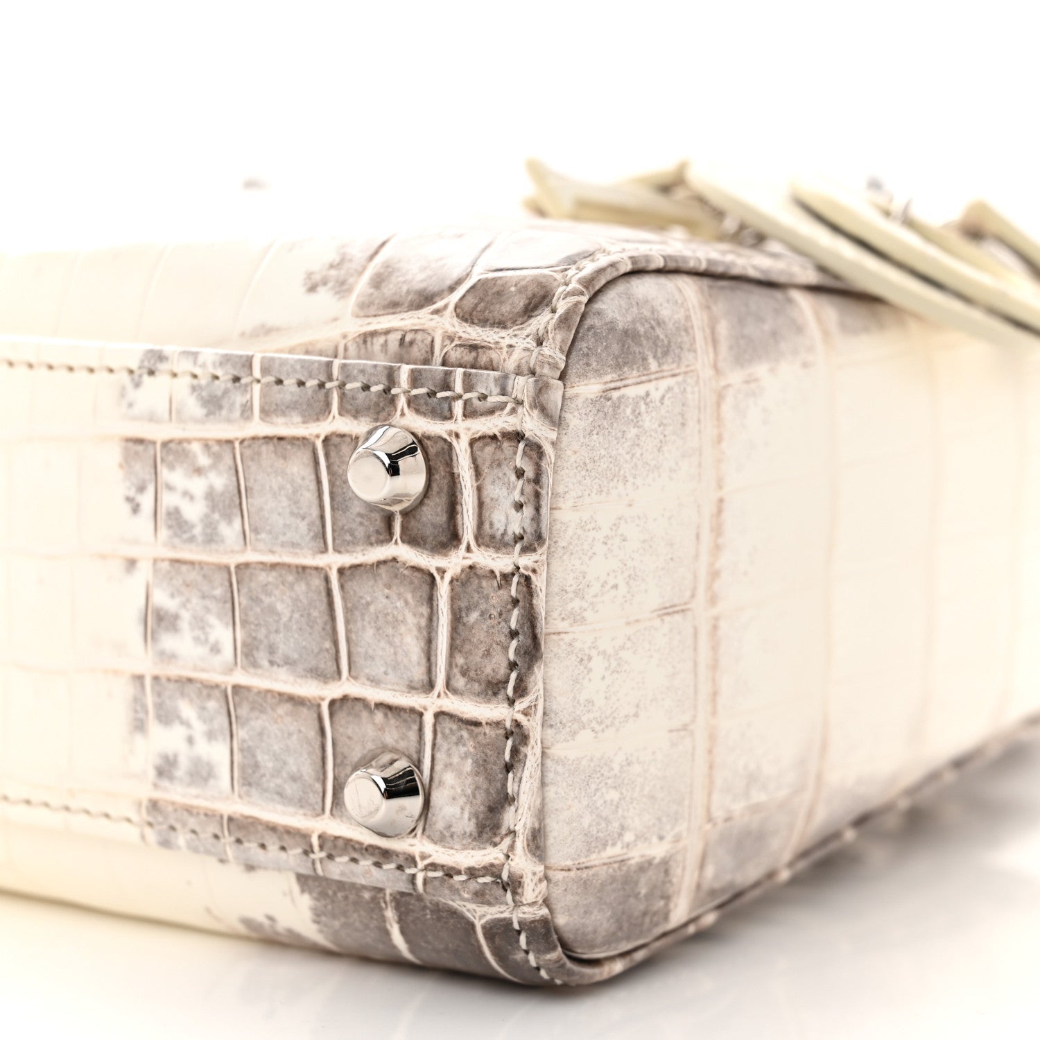 Christian Dior Niloticus Crocodile Himalaya Mini Lady Dior White 10 of 11