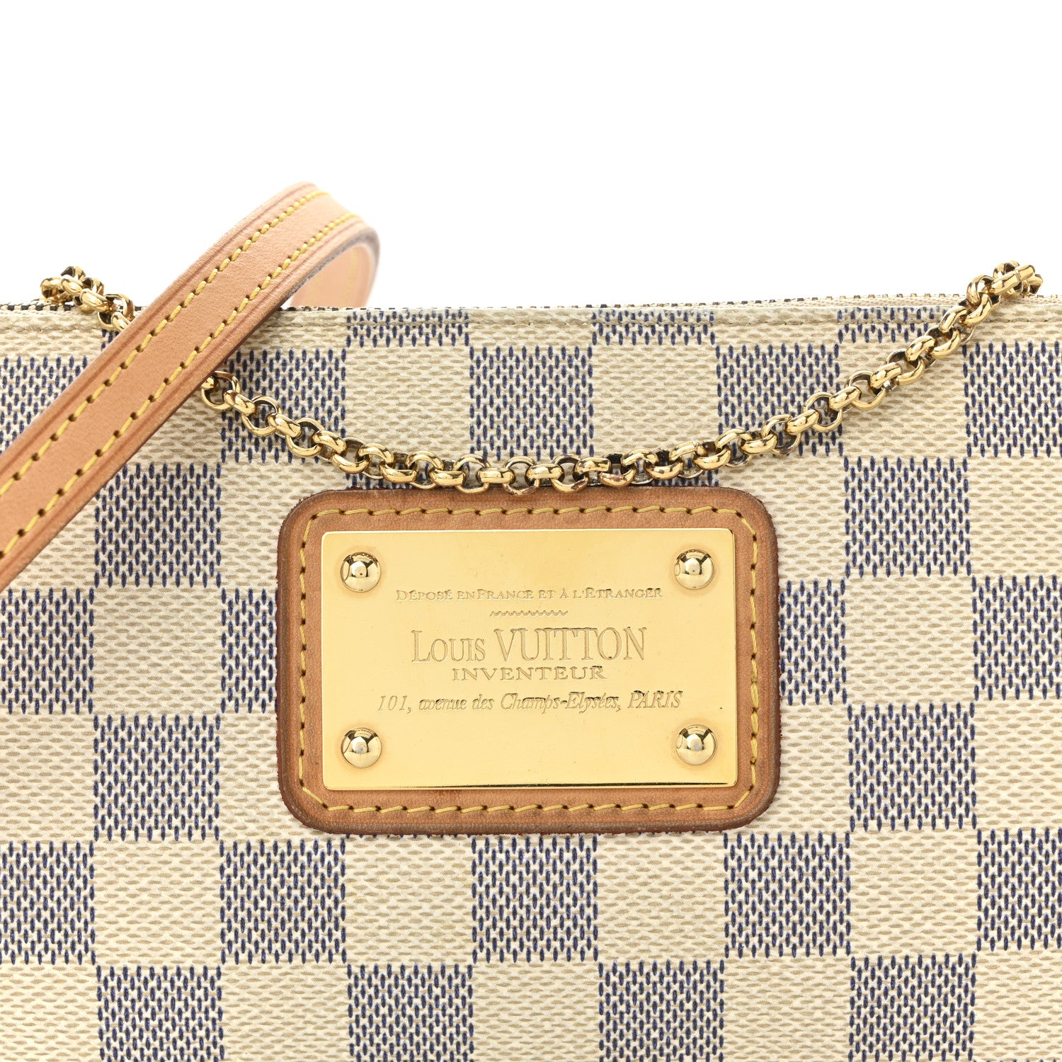 Louis Vuitton Damier Azur Eva Clutch 9 of 10
