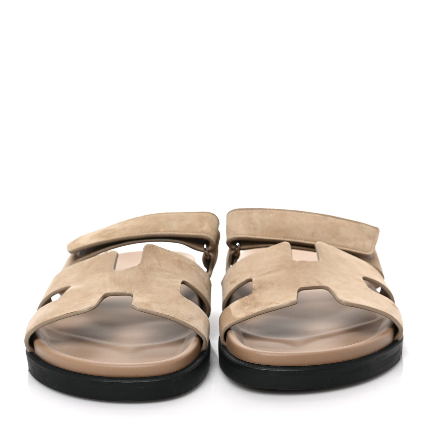 Suede Goatskin Womens Chypre Sandals 41 Beige Argile