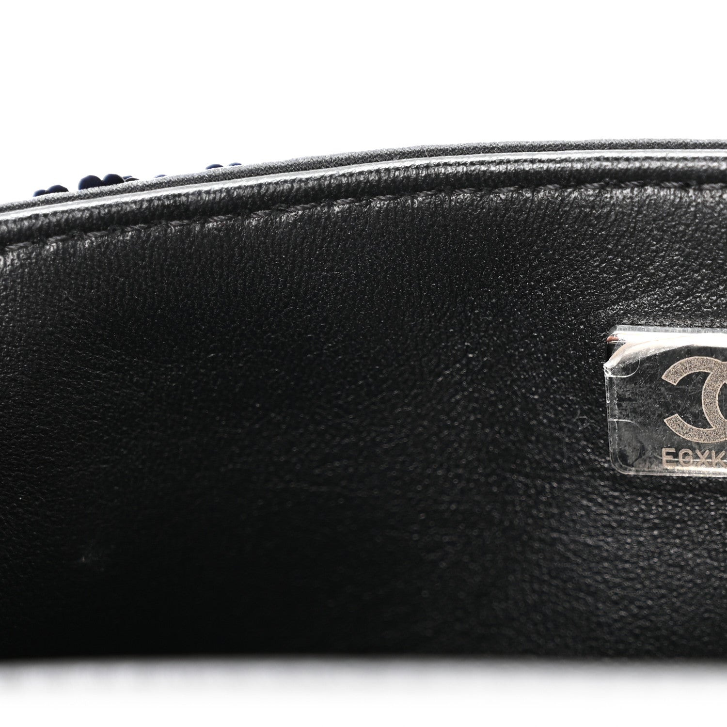 Chanel Sequin Ribbon Small Rectangular Flap Black White 7 of 11