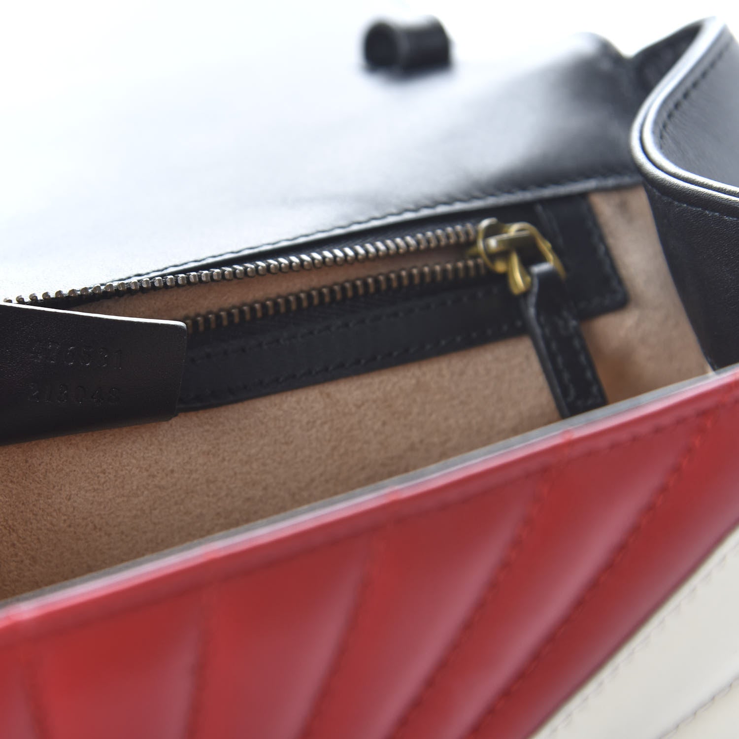 Gucci Calfskin Bamboo Trapuntata Queen Margaret Top Handle Bag Blue Agata Hibiscus Red Mystic White Sugar Pink 9 of 10