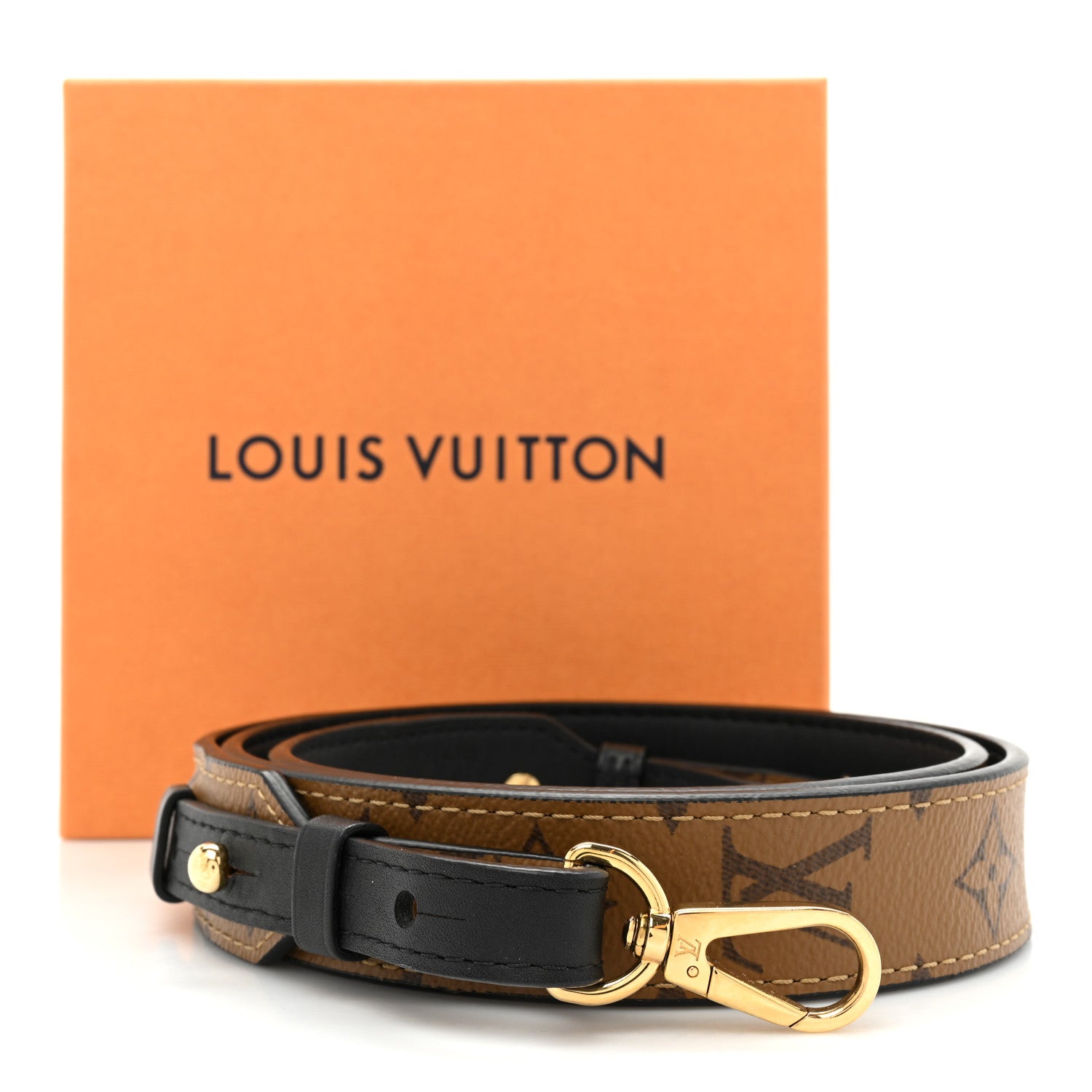 Louis Vuitton Reverse Monogram Bandouliere Shoulder Strap XL Black 6 of 6