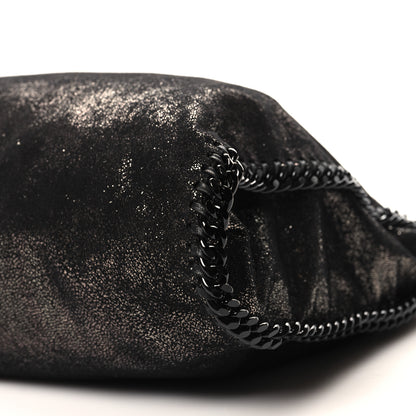 Stella McCartney Metallic Shaggy Deer Falabella Fold Over Tote Black 9 of 9