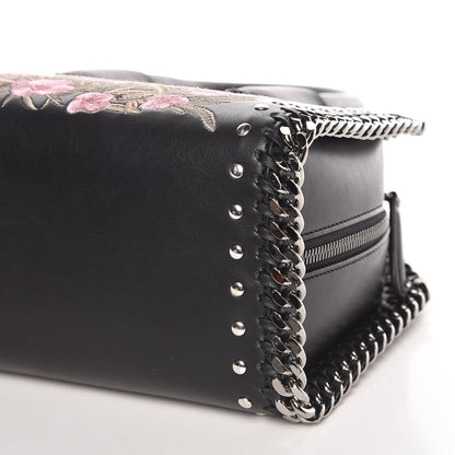 Stella McCartney Eco Alter Nappa Mini Falabella Box Floral Embellished Top Handle Bag Black 8 of 8