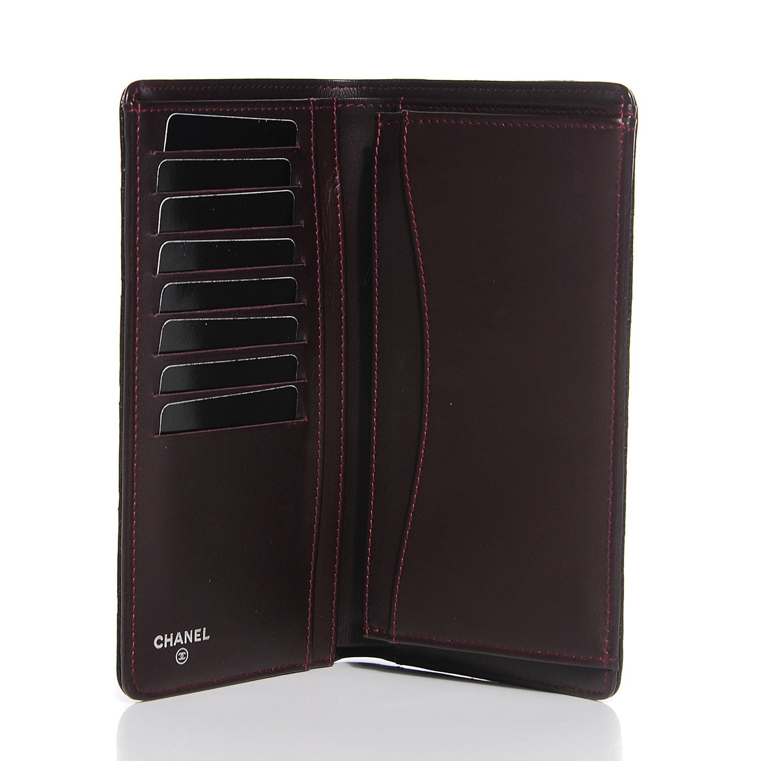 Chanel Caviar Quilted Yen Wallet Black 5 of 9