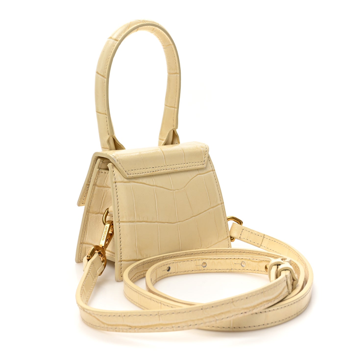 Calfskin Crocodile Embossed Le Chiquito Beige