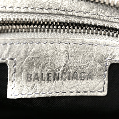 Balenciaga Agneau Arena Dirty Effect Arena Small Neo Cagole City Handbag Optic White 7 of 11
