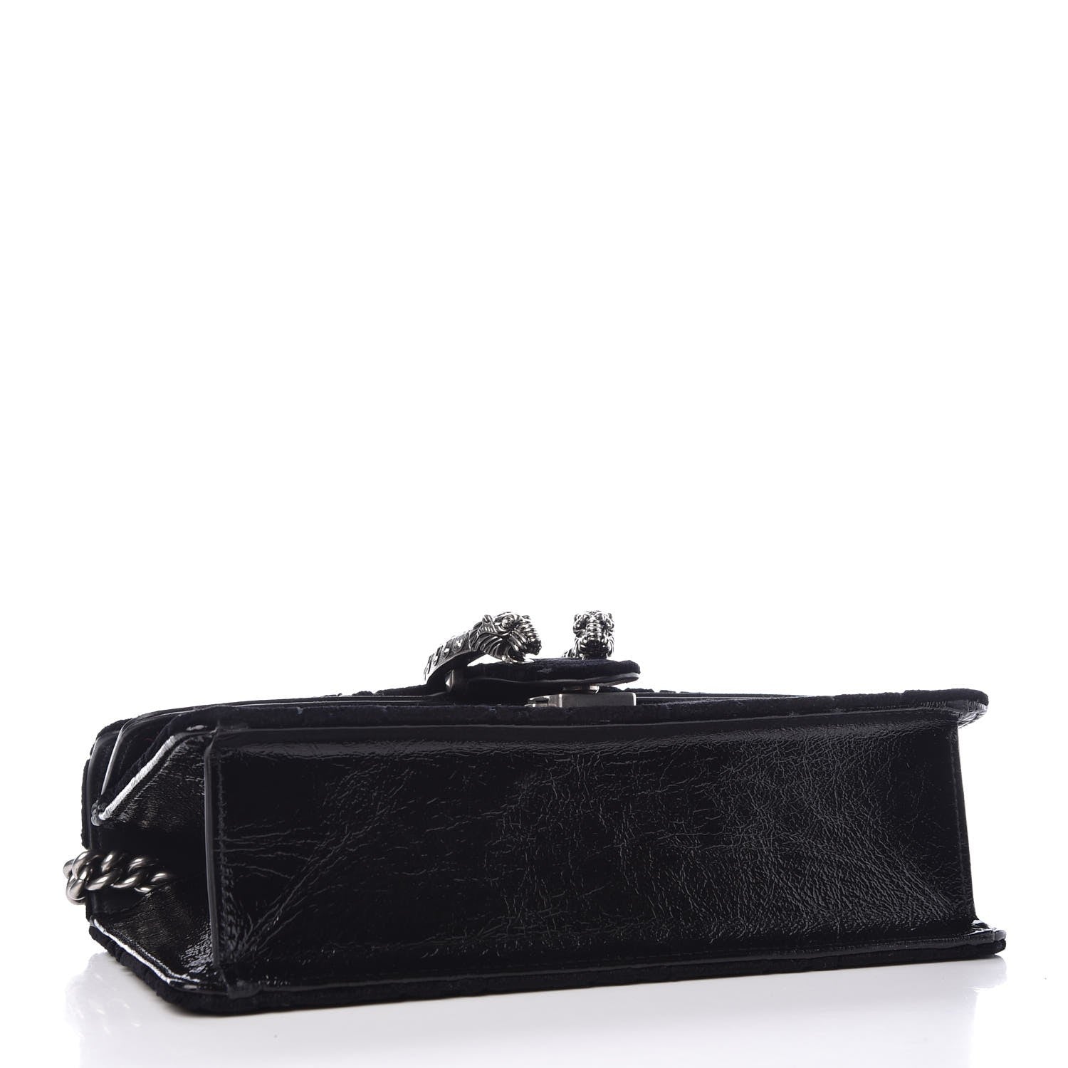 Gucci Velvet Skipper Crystal GG Monogram Small Dionysus Shoulder Bag Black Black Diamond 5 of 8