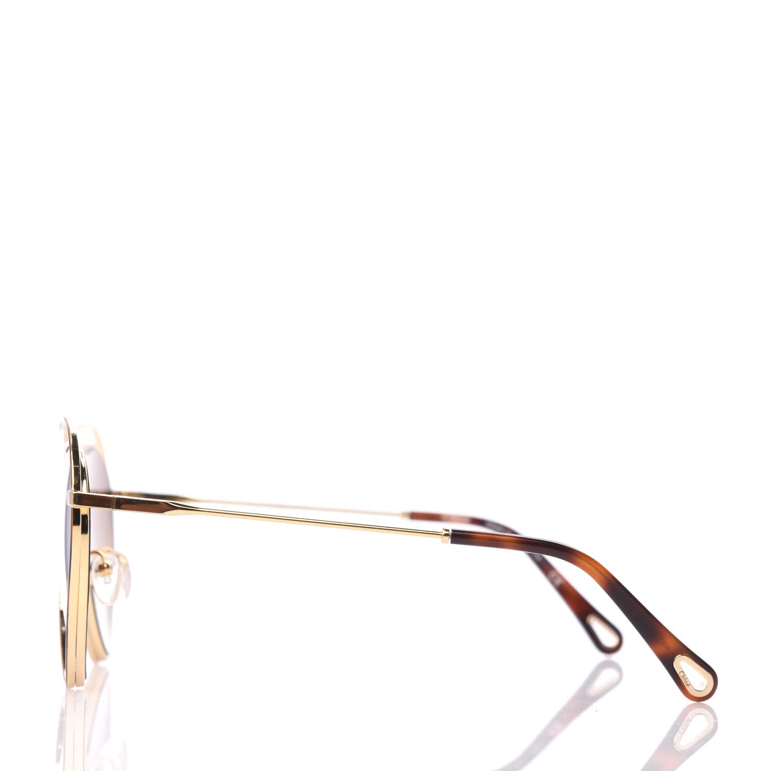 Chloe Metal Poppy Love Heart Sunglasses CE131S Gold Brown 3 of 7