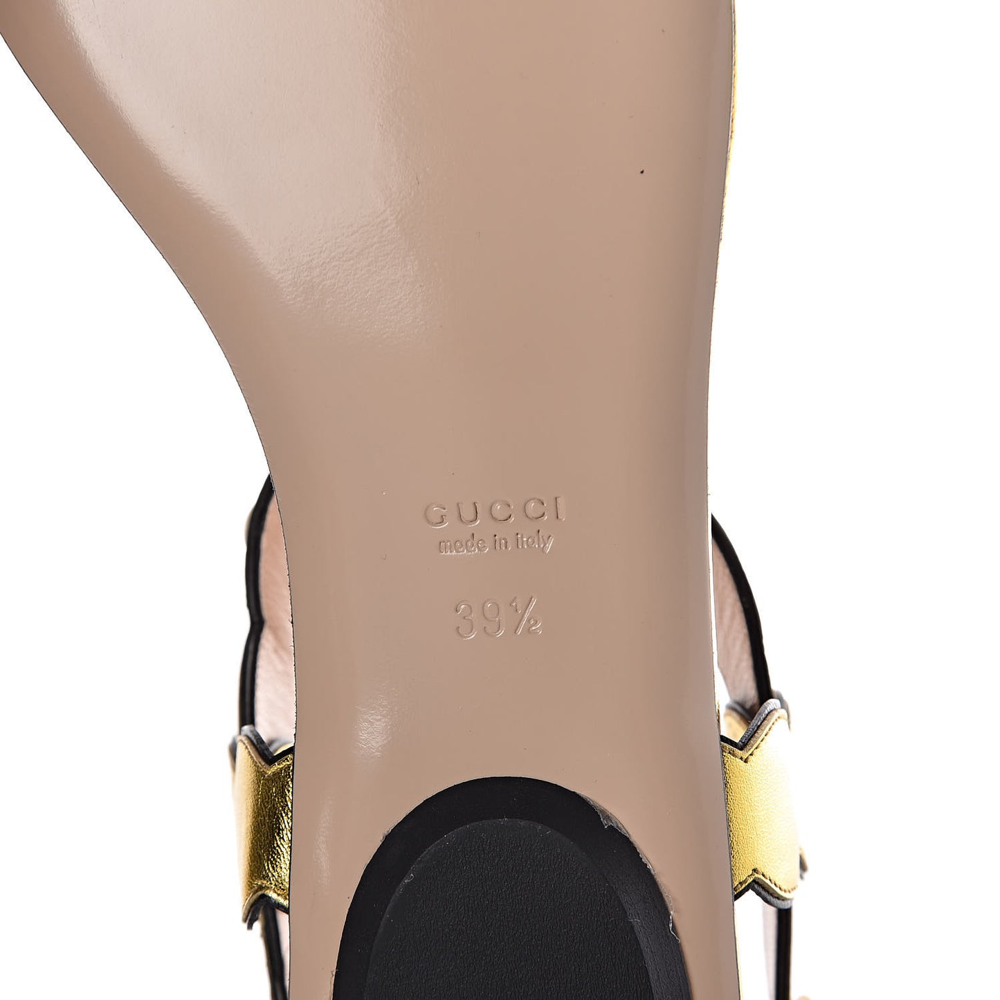 Metallic Nappa Willow Pearl Thong Sandals 39.5 Gold