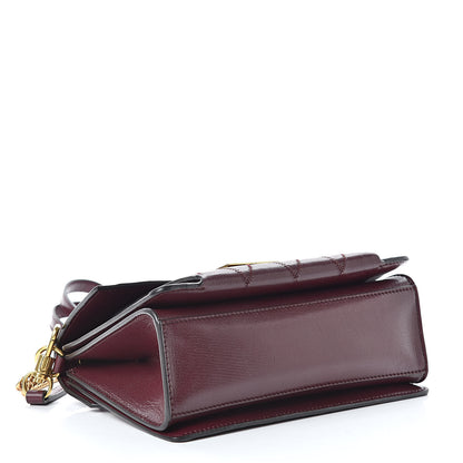 Givenchy Goatskin Quilted Small GV3 Shoulder Bag Aubergine 4 of 12