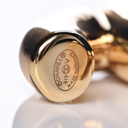 Chanel Metal CC Earrings Gold 4 of 4