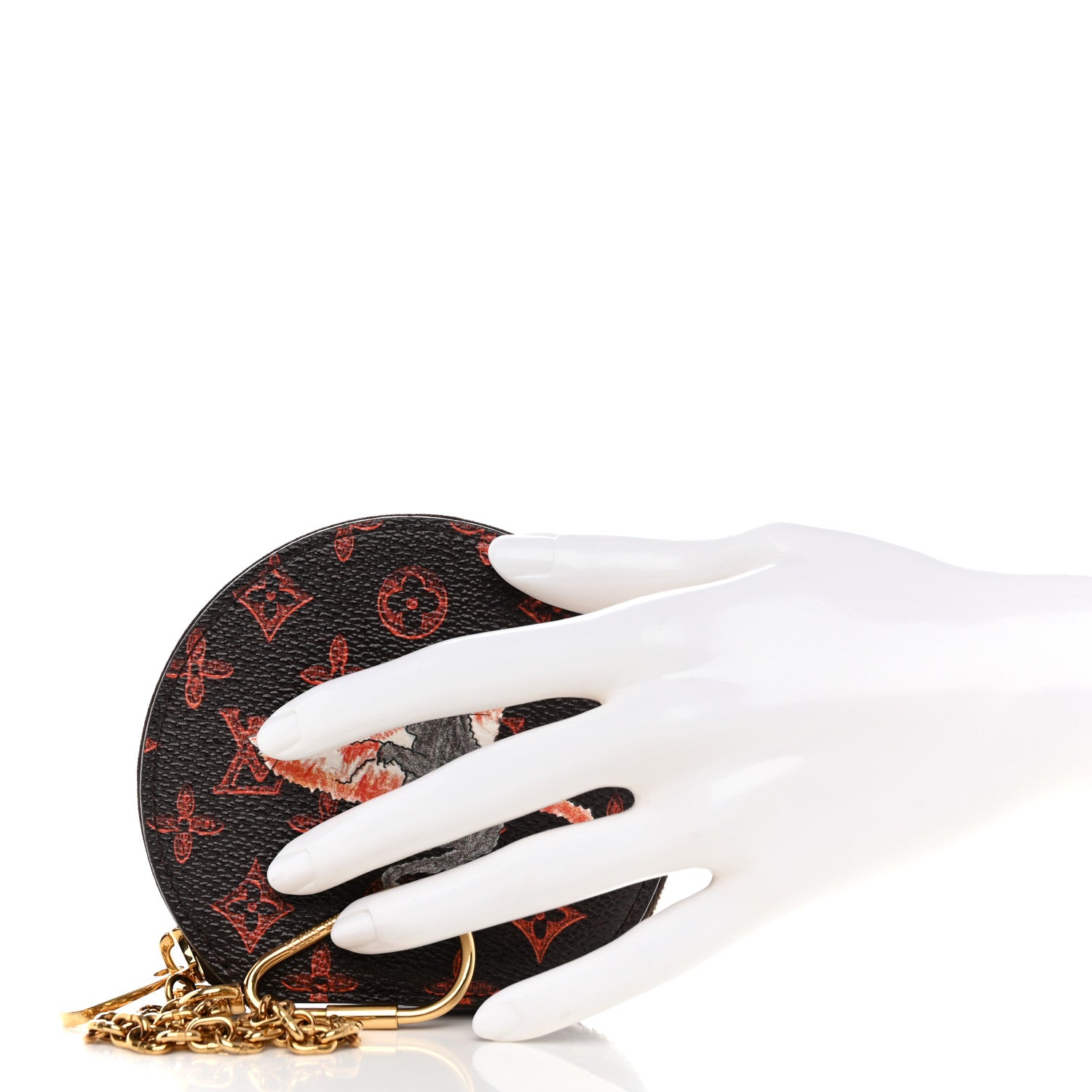Louis Vuitton Calfskin Catogram Micro Boite Chapeau Marron 2 of 6