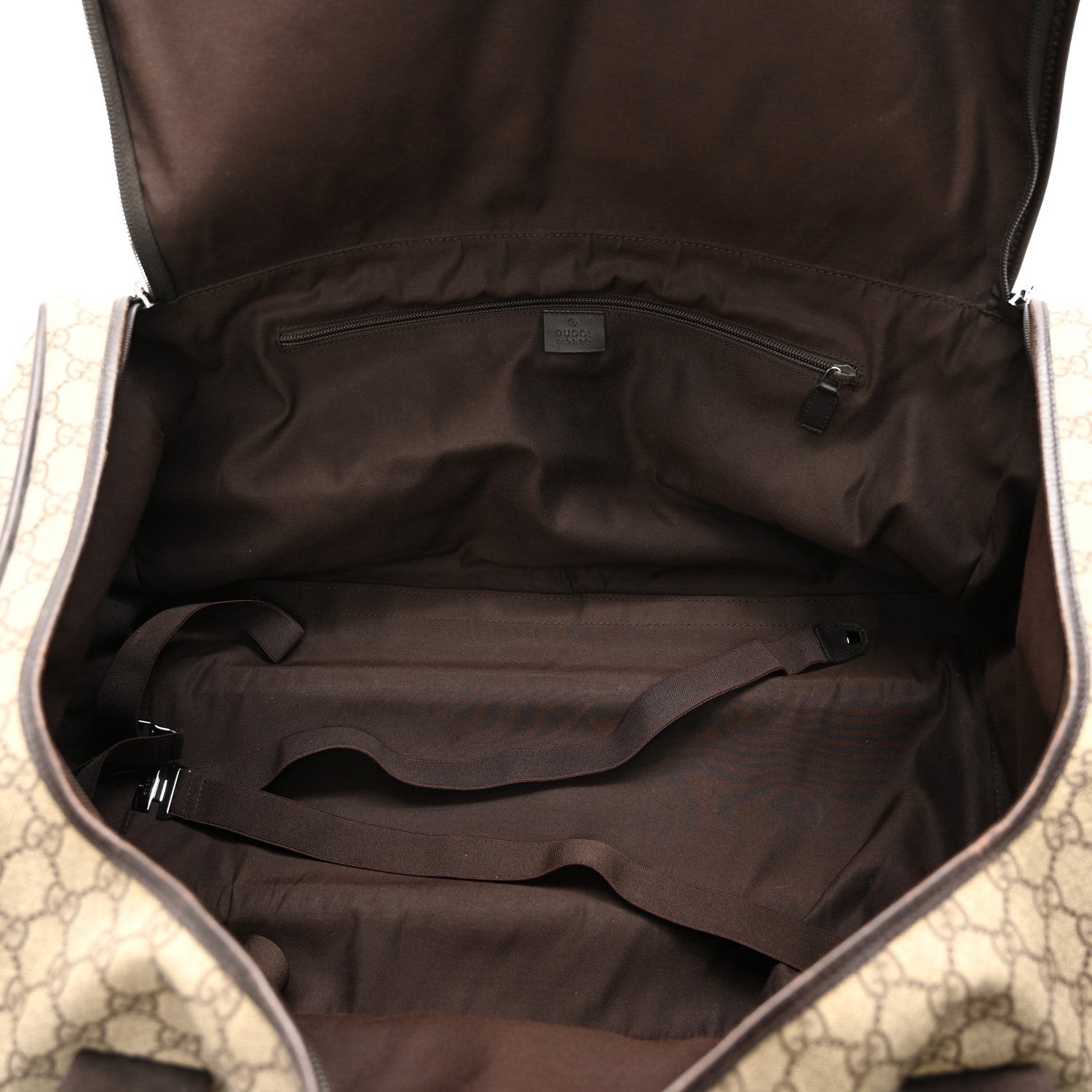 Gucci GG Supreme Monogram Two Wheel Suitcase Brown 5 of 12