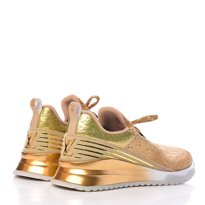 Louis Vuitton Technical Knit V.N.R Sneakers 9.5 Gold 4 of 11