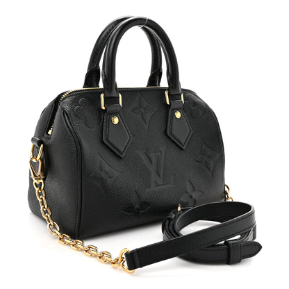 Louis Vuitton Empreinte Monogram Giant Speedy Bandouliere 20 Black 3 of 11