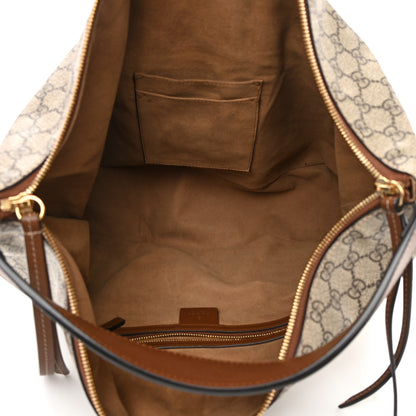 Gucci GG Supreme Monogram Large Linea A Hobo Light Brown 5 of 12