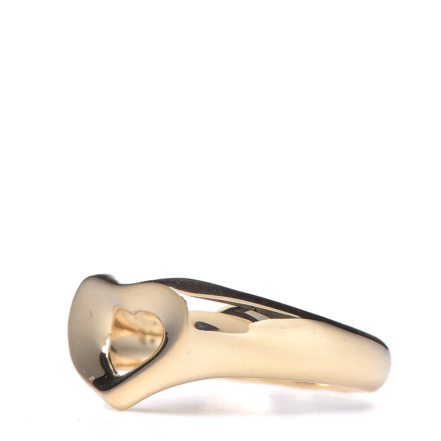 Tiffany 18K Yellow Gold Open Heart Ring 50 5.25 3 of 5