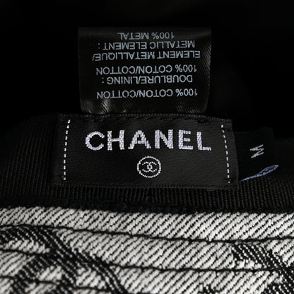 Chanel Denim CC Bucket Hat M White Black 8 of 8