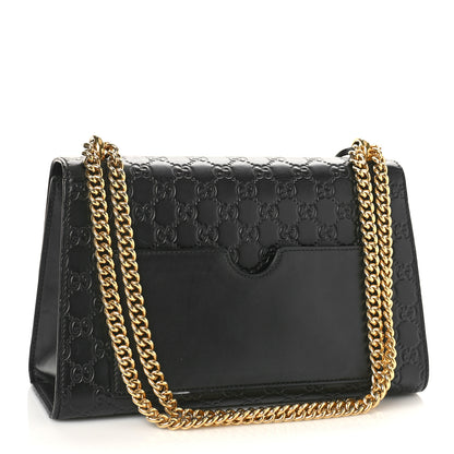 Gucci Guccissima Medium Padlock Shoulder Bag Black 3 of 13