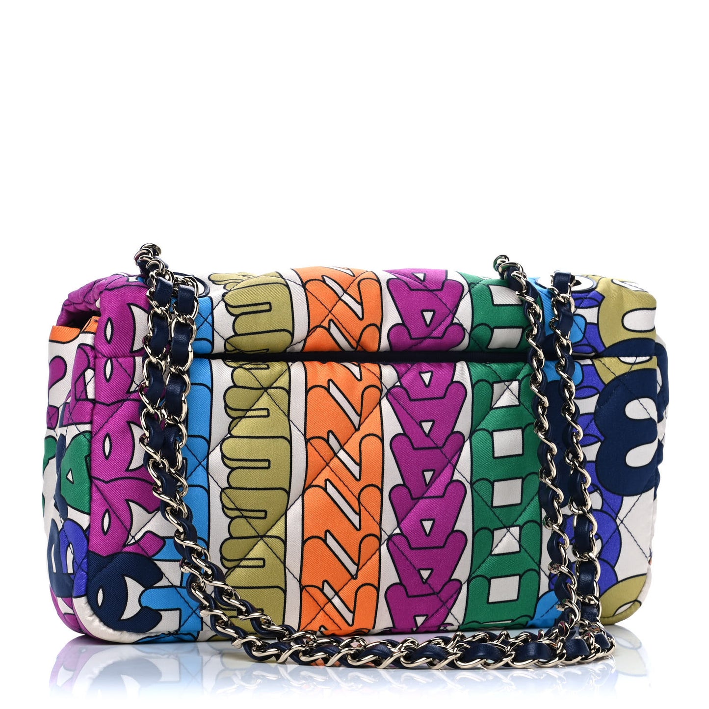 Printed Silk CC Small Single Flap Multicolor