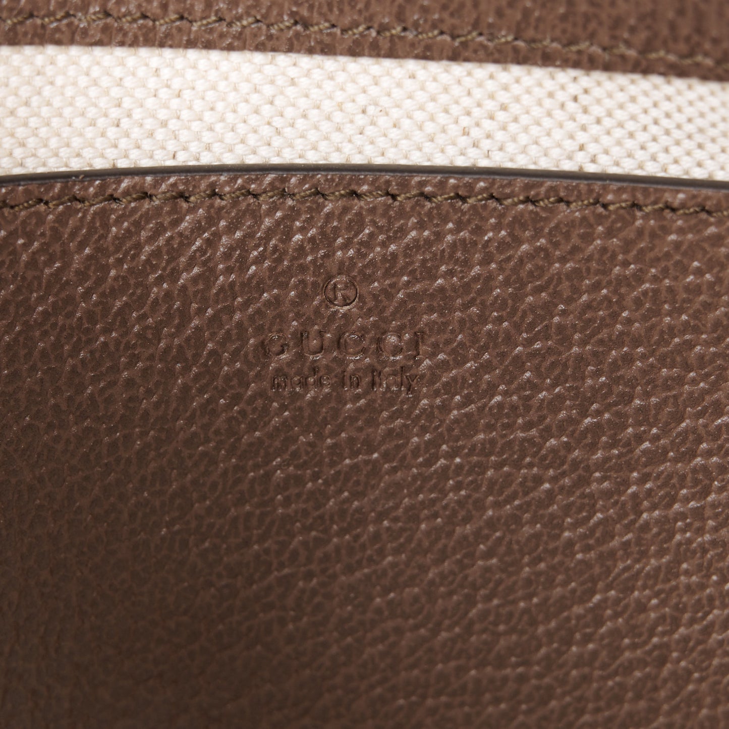 GG Supreme Monogram Textured Dollar Calfskin Mini Ophidia Chain Bag Beige Ebony