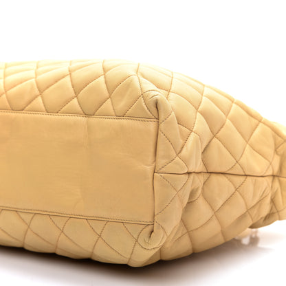 Chanel Lambskin Quilted Shopping Tote Beige 7 of 10