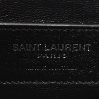 Saint Laurent Calfskin Crocodile Embossed Medium Classic Monogram Kate Tassel Satchel Fuchsia 6 of 9