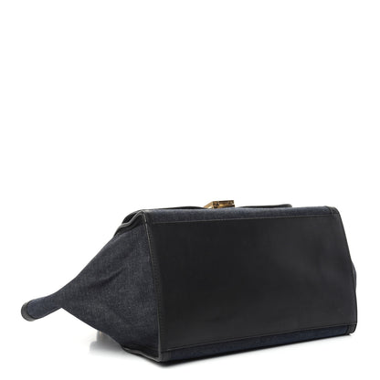 Celine Smooth Calfskin Denim Medium Trapeze Blue 4 of 12