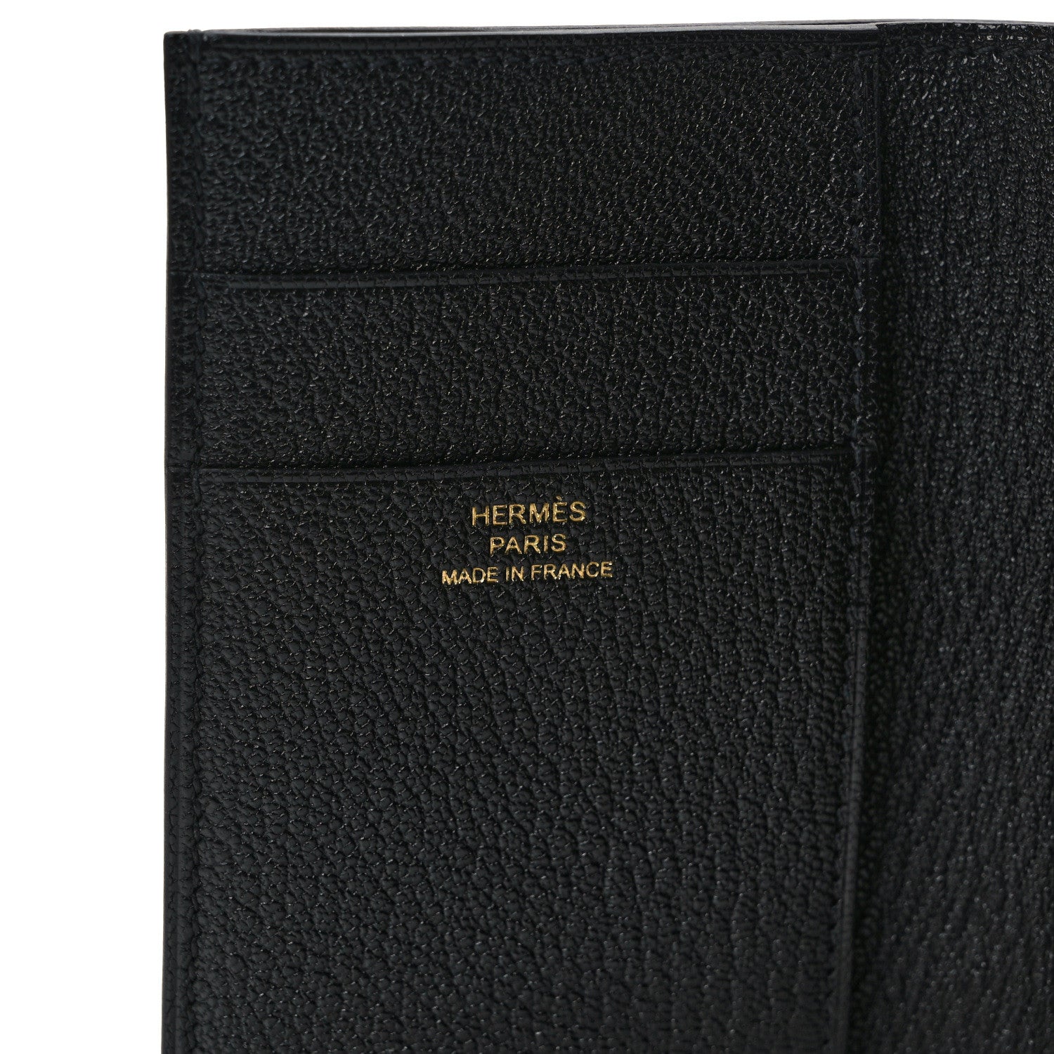 Hermes Epsom Tri-Fold Compact Bearn Wallet Black 6 of 9